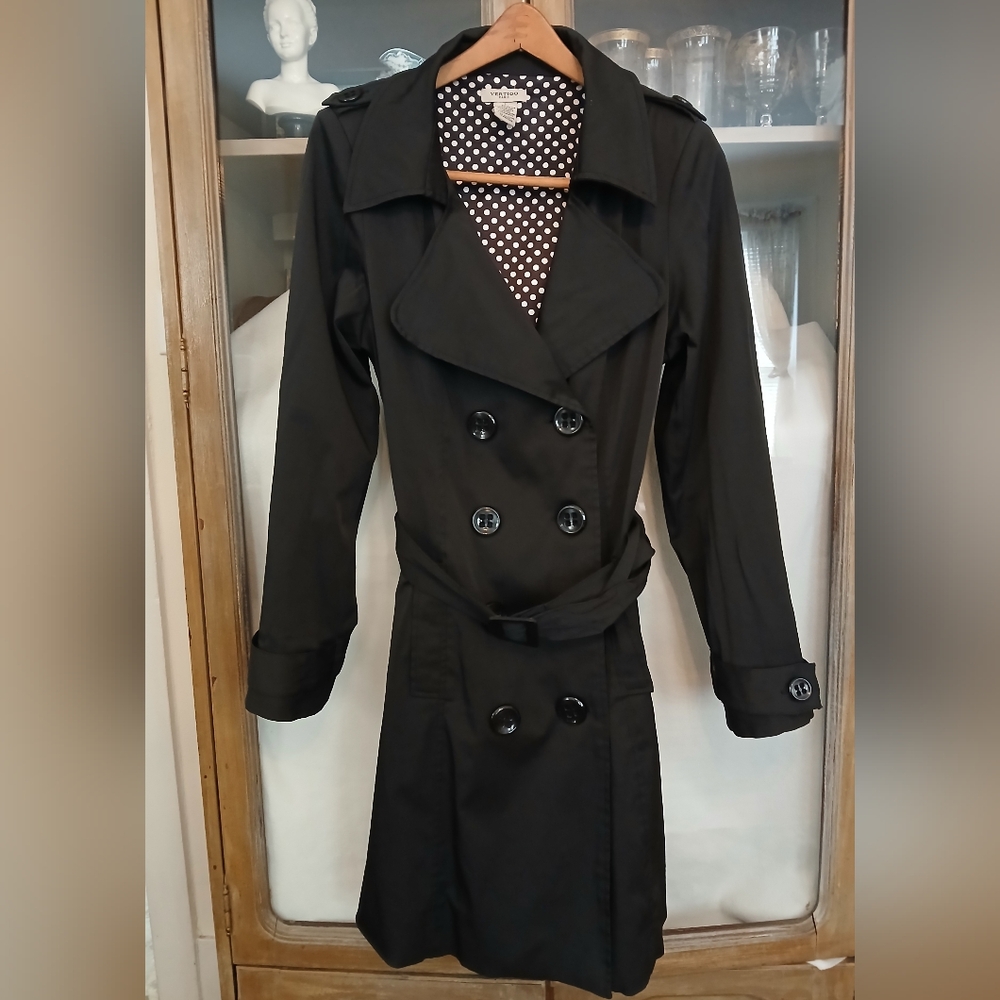 Vertigo Paris Trench Black Raincoat - L
